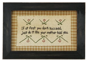 Stitcheries by Kathy Schild - If At First/Like Your Mother Told You - 24,5x17,5cm - Bild 1 von 1