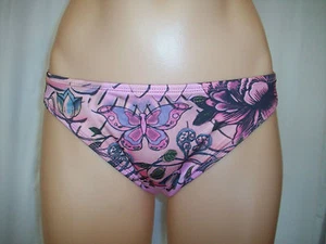 NWT LUCKY BRAND PURPLE BUTTERFLY SWIMSUIT BIKINI BOTTOM XS - Picture 1 of 2