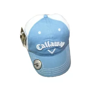 Vintage Callaway Golf Magna w/ Ball Marker Adjustable Gems Hat Blue/White NWT - Picture 1 of 5