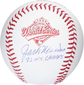 Jack Morris Toronto Blue Jays Signed 1992 WS Logo Baseball w/92 WS Champs Insc