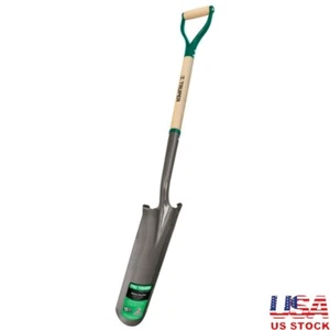 Heavy Duty Drain Spade Steel Blade Wood D Handle Tool 48in Long 6in Wide Plastic - Picture 1 of 3