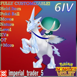 Pokémon Scarlet and Violet Calyrex Ice Rider 6IV + Customizable - Picture 1 of 1