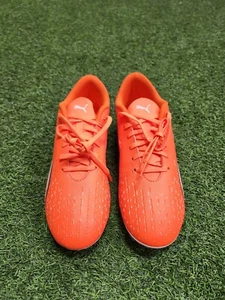 Puma Ultra Play Fg Men's Soccer Shoes Ultra Orange-Puma White-Blue Glimmer - Picture 1 of 7