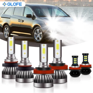 For Honda Odyssey 2011-2020 6X Combo LED Headlight High Low Beam Fog Light Bulbs - Imagen 1 de 10