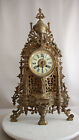 Horloge française gothique française en bronze massif hughe 1880 mouvement Samuel Marti