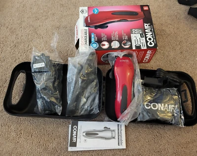 Kit de corte de cabelo recarregável Conair HC318N 22 peças cabo vermelho/sem fio - Imagem 1 de 4