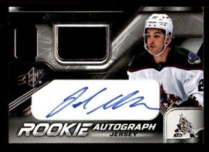 2022-23 SPx Rookie #JB Jack McBain Coyotes Jersey Auto #/375
