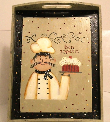 Bandeja de madeira Bon Appetit 11""x13""  - Imagem 1 de 3