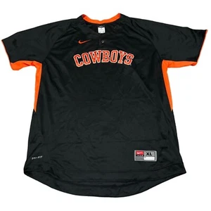 NIKE OKLAHOMA STATE OSU COWBOYS PRINT BLACK AND ORANGE SHIRT MENS XL | E2 - Picture 1 of 5