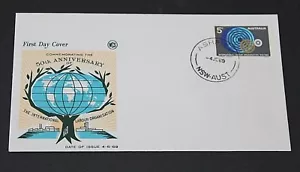 AUSTRALIA 1969 LABOUR ORGANISATION ANN ON WESLEY FIRST DAY COVER UNADDRESSED - Imagen 1 de 1