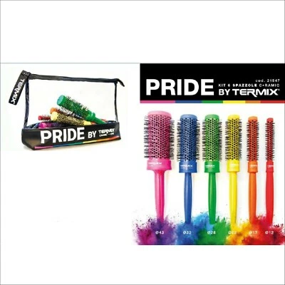 TERMIX PRIDE CERAMIC-IONI KIT 6PZ SPAZZOLE COLORATE + SPAZZOLA DISTRICANTE  - Immagine 1 di 2