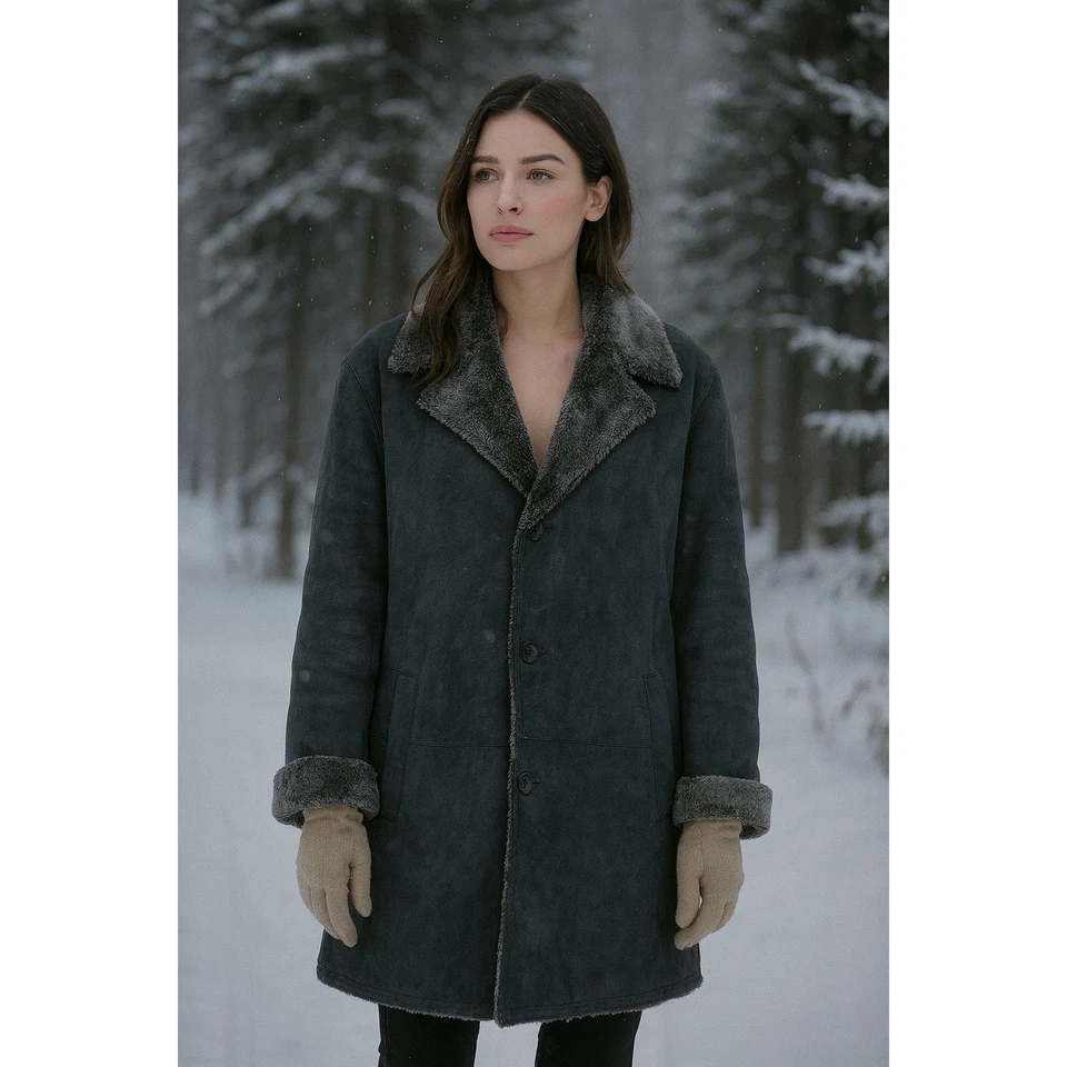 Cole Haan студии из овчины стриженный мех с подкладкой зимнее пальто размер L - Изображение 1 из 4