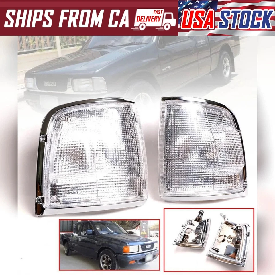 Par de luces de esquina delantera LR Fit Isuzu TFR Holden Rodeo Pickup 1989-1999 Foto 1 de 4