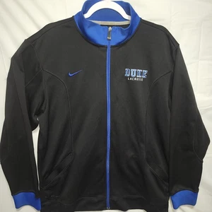 Duke University Athletics La Crosse Nike Dri-Fit Schwarz Blau Full Zip Größe L - Bild 1 von 12