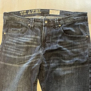Pantalones de mezclilla Tk Axel para hombre 40x32 azul bota ajustada lavado medio tiro medio elástico - Imagen 1 de 19