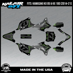 Graphics Kit for Kawasaki KX85 KX100 (2014-2021) KX 85 KX 100 Stellar-Gren Shift - Picture 1 of 4