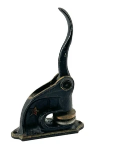 Antique Press Embosser Stamp Seal Cast Iron Geo J Mayer Company (See Desc.) - Picture 1 of 12