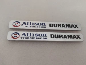 GMC SIERRA ALLISON TRANSMISSION DURAMAX EMBLEMS FRONT DOOR BADGES LOGO 2pc - Bild 1 von 3