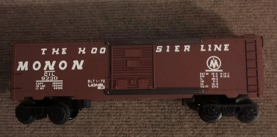 O SCALE LIONEL 9230 MONON BOX CAR O/B