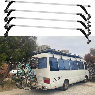 For Toyota Coaster RX 63" 4 Bars Rain Gutter Roof Rack Cross Bars Cargo Carrier - image 1 of 4