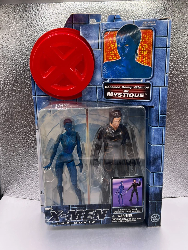 Figura de acción Toy Biz Marvel X-Men the Movie Mystique Rebecca Romijn-Stamos 2000 Foto 1 de 4
