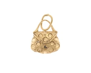 14K Yellow Gold Purse Handbag Bag Charm - Picture 1 of 3