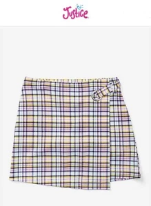 Justice Girls wrap-front skirt w/built shorts  Size 7  New Collection - Picture 1 of 5