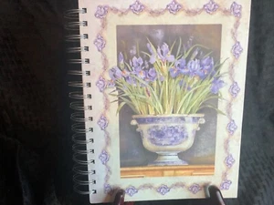 PURPLE IRIS JOURNAL & MEMORY BOOK  by Tri-Coastal Design - HARDCOVER SPRIAL - Picture 1 of 5