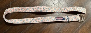 Vineyard Vines Cotton Belt Women’s XS Octopus Pink Blue Double D Ring 1.25” Wide - Picture 1 of 4