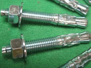 18 pz 1/2" x 3-3/4" CUNEO ESPANSIONE CALCESTRUZZO PERNO BULLONE ANCORAGGIO CEMENTO MURATURA - Foto 1 di 1