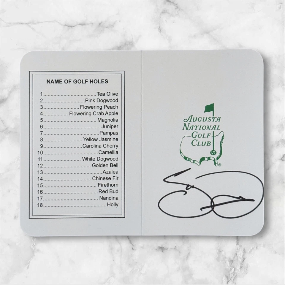 Tarjeta de puntuación nacional firmada por Jason Day por Masters Augusta PGA Golf Foto 1 de 1