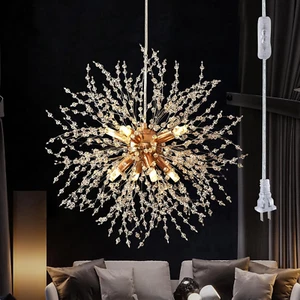 Moderner Kristall Kronleuchter Feuerwerk, Steck Pusteblume Kronleuchter, Gold Sputnik - Bild 1 von 7