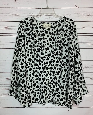 Blusa Top Cleobella Anthropologie Para Mujer M Mediana Estampado Animal Manga Larga Foto 1 de 4