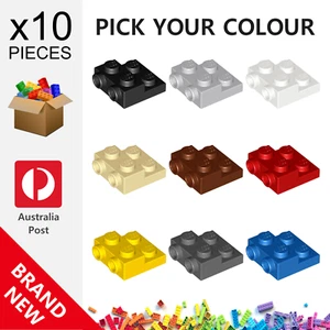 10x Genuine LEGO™ - Modified 2 x 2 x 2/3 with 2 Studs Plates - 99206 New Plate - Picture 1 of 18