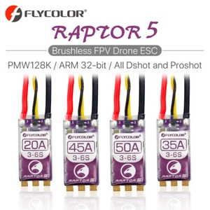 FLYCOLOR Raptor5 20A 35A 45A 50A Brushless ESC 32Bit 3-6S for FPV Racing Drones - Picture 1 of 31