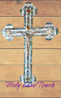 Cross Crucifix Mother of Pearl Olive Wood Wall Handmade Jerusalem Holy land