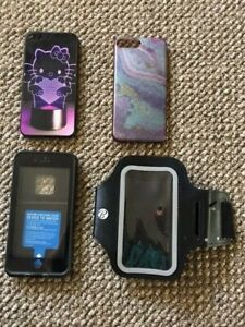 Apple iPhone 7+ plus cases lot of 4 with miss kitty, waterproof, armband