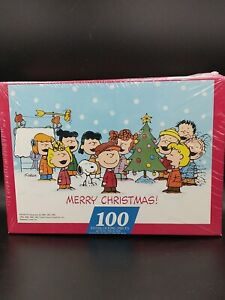 NEW SEALED  Peanuts 100 Piece Puzzle Vintage MERRY CHRISTMAS Charlie Brown