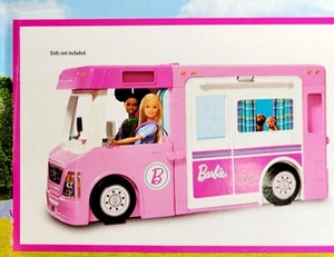 Barbie 3-in-1 Dream Camper Vehicle with Pool, Truck Boat and 60 Accessories NEW - Picture 1 of 9