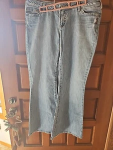 Jeans vintage argento donna prisma vita bassa svasato invecchiato lavaggio chiaro indaco 34 X31 - Foto 1 di 6