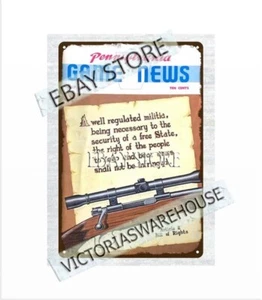 1963 Pennsylvania Jagd Wildtiere Schusswaffe Bill of Rights Artikel II Schild  - Bild 1 von 4