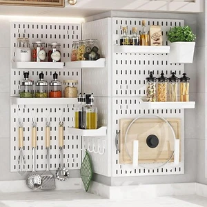 27Pcs Pegboard Combination Kit Peg board Wall Organizer with 6 Pegboards & 21 Ac - Picture 1 of 7
