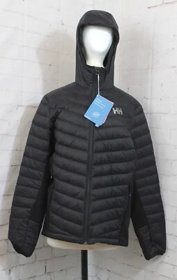 Chaqueta aislante híbrida con capucha para mujer Helly Hansen Verglas, negra mediana nueva Foto 1 de 4