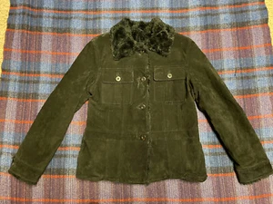 Womens Large Wilsons Leather Maxima Black Suede Leather Jacket  - Picture 1 of 7