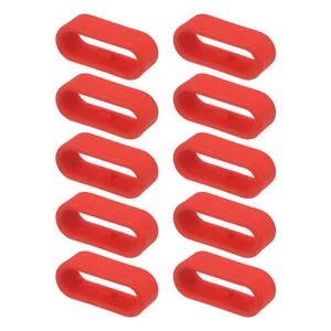 10Pcs Watch Band Strap Loops Silicone Fastener Rings for 18mm Band, Red - Picture 1 of 6