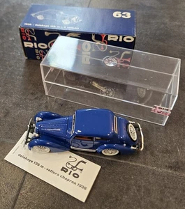 VINTAGE RIO 1938 DELAHAYE 135 M-6 CILINDRI # 63 DIECAST CAR 1/43 SCALE ITALY BOX - Picture 1 of 8