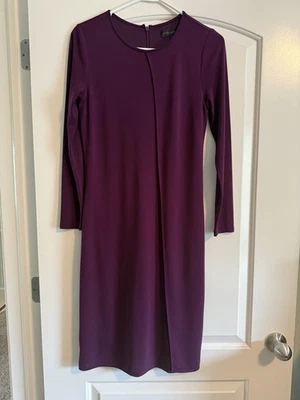 Vestido recto Donna Karan talla pequeña en morado Foto 1 de 4
