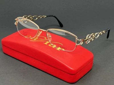 Caviar M2312-C21 Dorado 53mm Mujer Anteojos Cristales Medio Borde Monturas Ópticas Foto 1 de 4