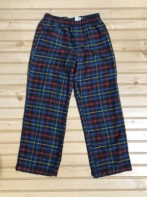 LL Bean 儿童法兰绒格子睡衣/休闲裤男女通用 6x-7 — 第 1/4 张图片