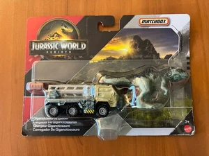 Matchbox Jurassic Park World Rebirth Movie Giganotosaurus Dino Loader Truck Set - Picture 1 of 2